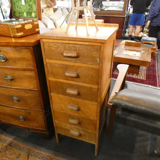 VINTAGE OAK 6 DRAWER CABINET...ex Highwic House the vendor is great great grandson of the first owner of Highwic