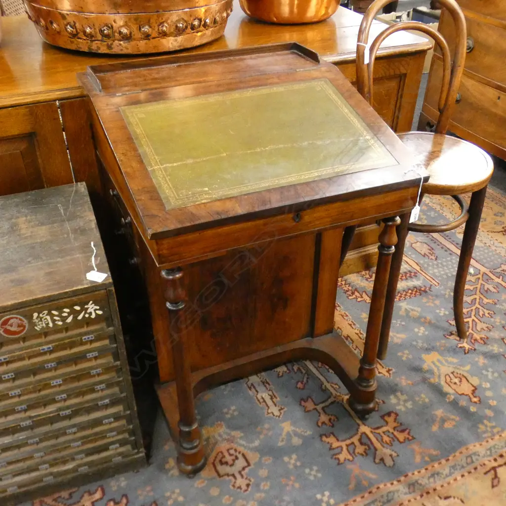 WILLIAM IV ROSEWOOD DAVENPORT 560x570x820mm Image 1++