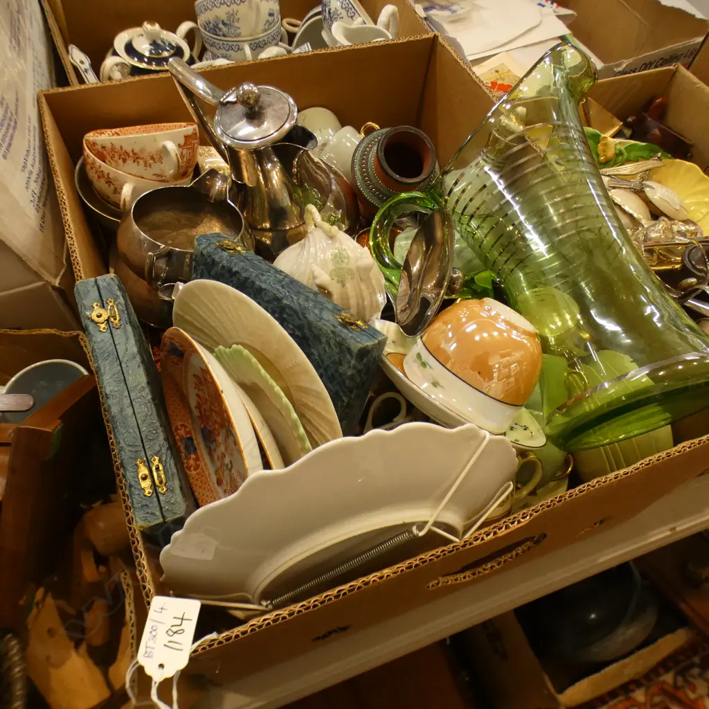 BOX LOT ASST. CHINA; DEMITASSE SET, EP, ETC Image 1++