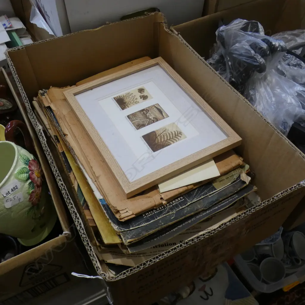 BOX LOT OLD MAGAZINES ETC Image 1++
