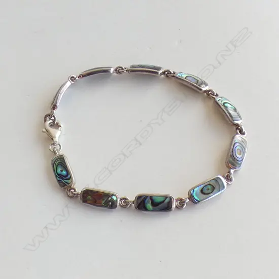 SILVER & PAUA BRACELET
