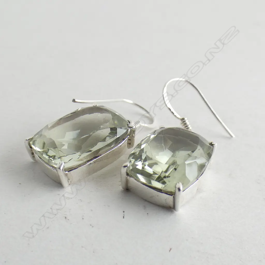 PR STG & GREEN AMETHYST EARRINGS Image 1++