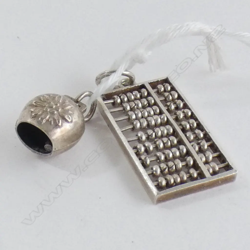 2 SILVER CHARMS; ABACUS & BELL Image 1++