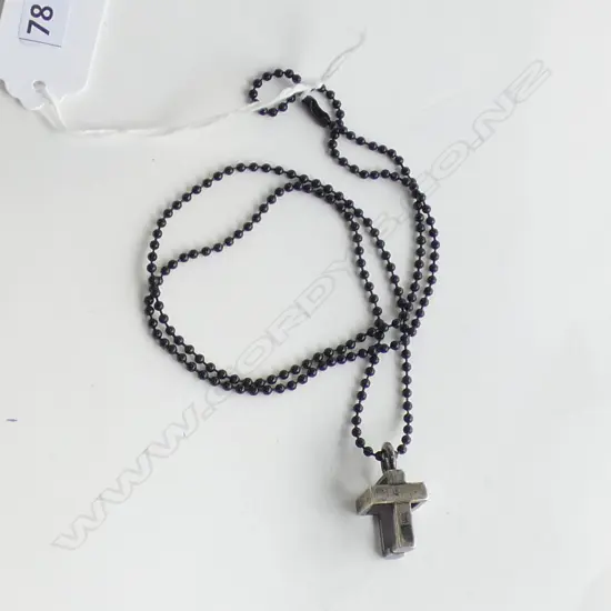 L) CONTEMPORARY SILVER CROSS BY JEWELLER KIM BRICE