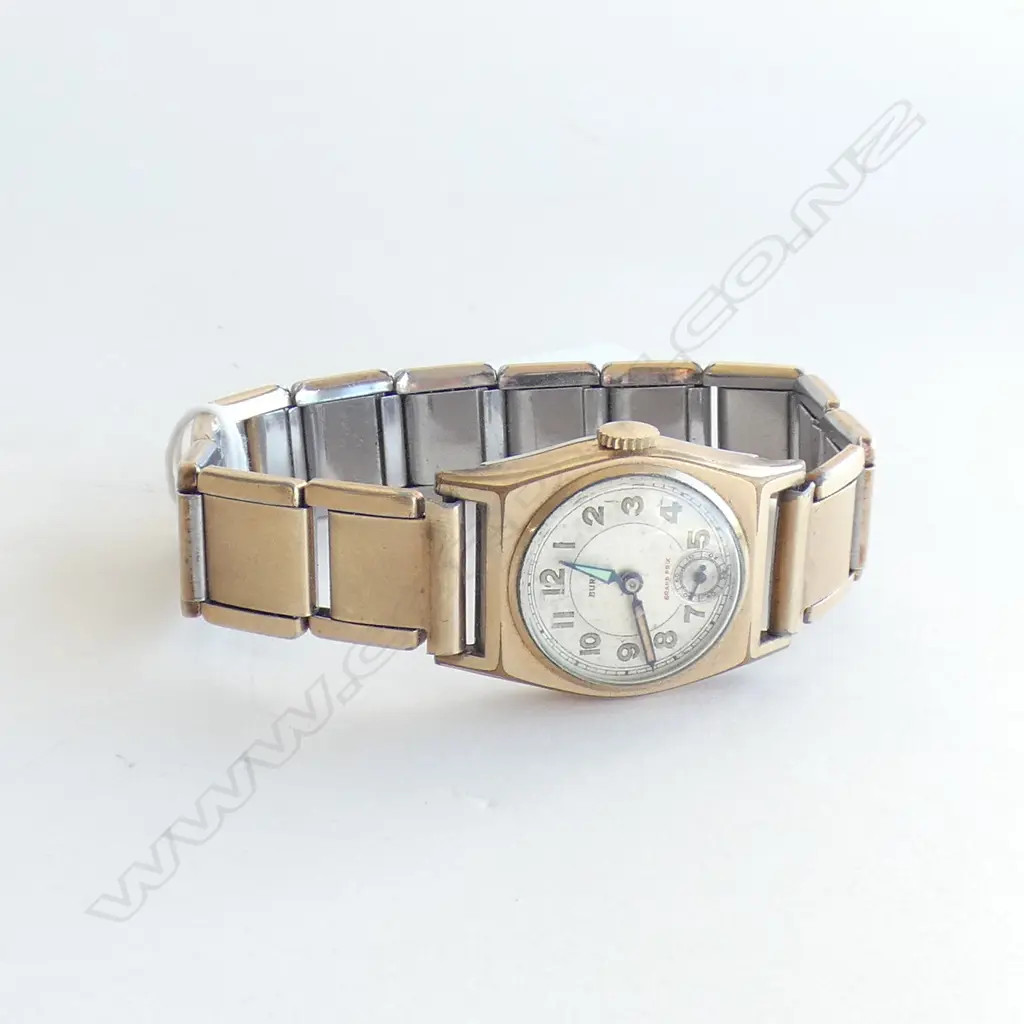 1940'S BUREN 3/4 SIZE GENTS G/PLATED WRISTWATCH Image 1++