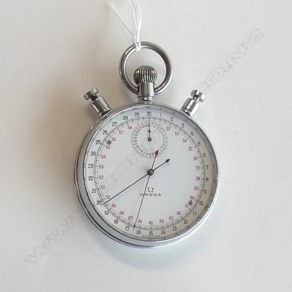 OMEGA VINTAGE LGE STOP WATCH ENAMEL DIAL SPLIT TIME Dia.65mm Image 1++