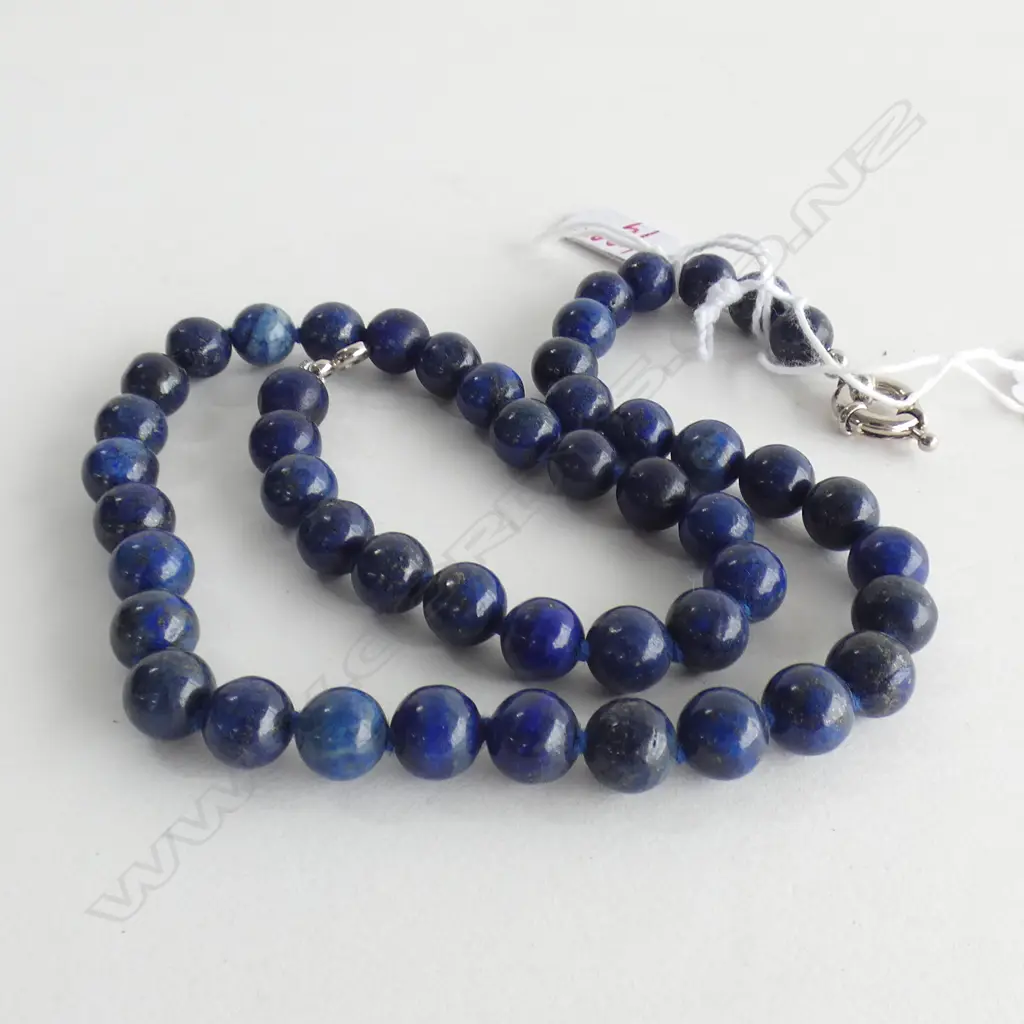 LAPIS BEAD NECKLACE L.450mm Image 1++