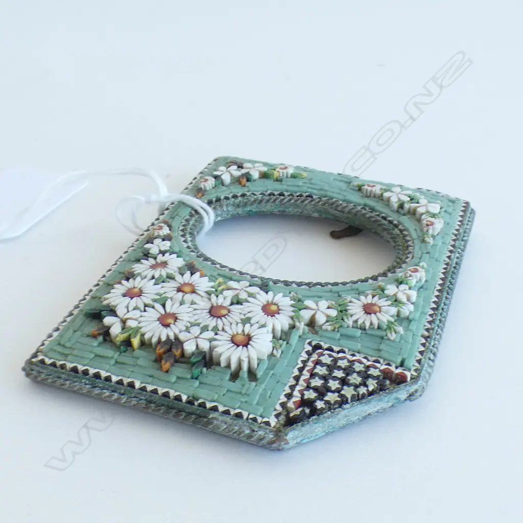 ANTIQUE MICRO MOSAIC FRAME L 80 MM Image 1++