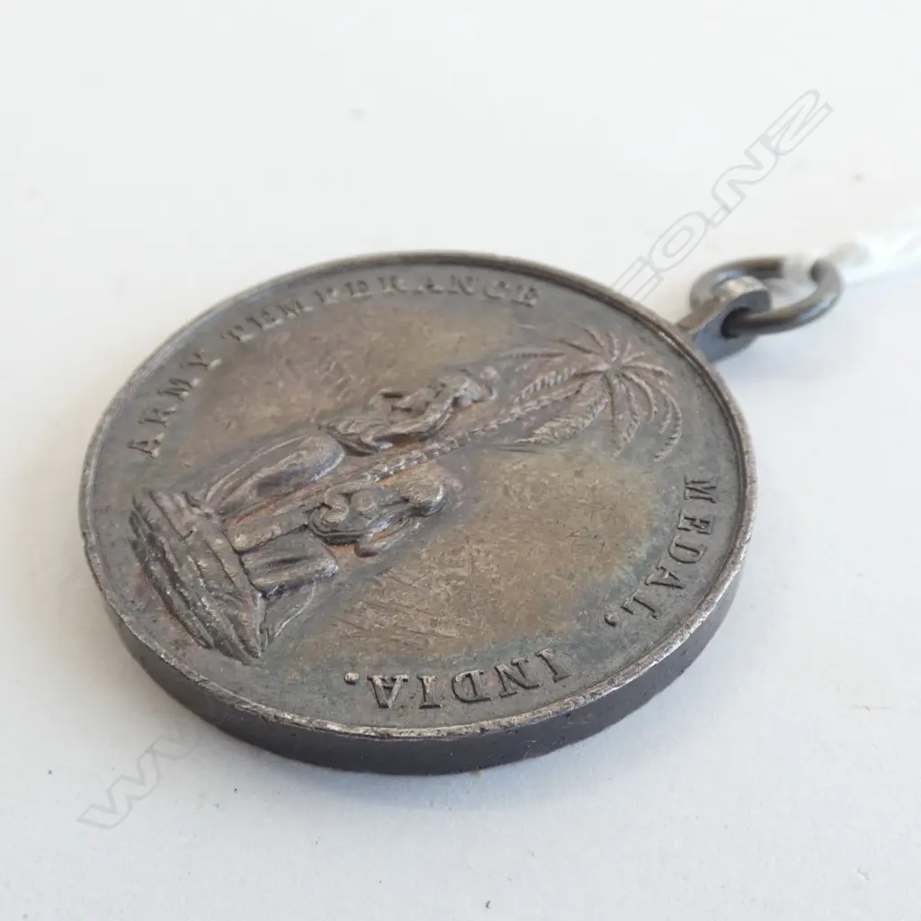 BRITISH COLONIAL INDIAN ARMY TEMPERANCE MEDAL, 1897 Image 1++