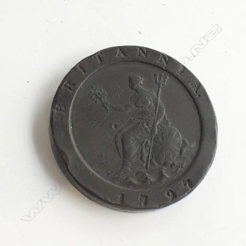 GEORGE III COPPER 'CARTWHEEL' 2 PENCE COIN 1797. 56.3gm Image 1++