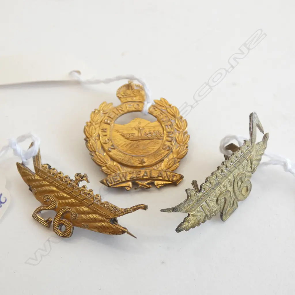 NZ 26th REINFORCEMENTS KC CAP, COLLAR, BADGES  Image 1++