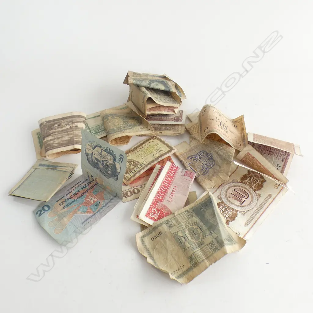 (K) BAG OF OLD PAPER NOTES Image 1++