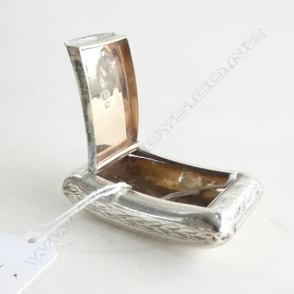 GEORGIAN STG SILVER SNUFF BOX LONDON 1808  Image 1++