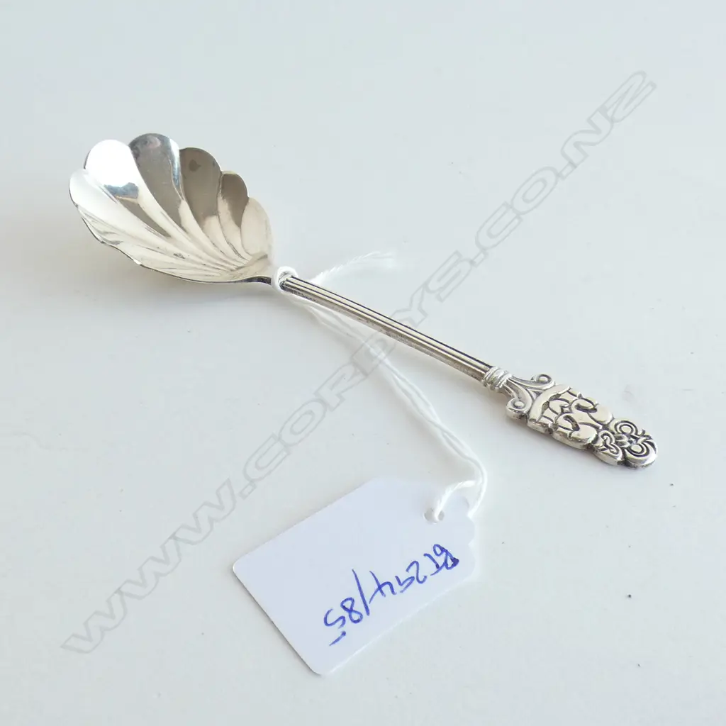N.Z STG SILVER MAORI TIKI STAMPED SILVER L 135 MM Image 1++