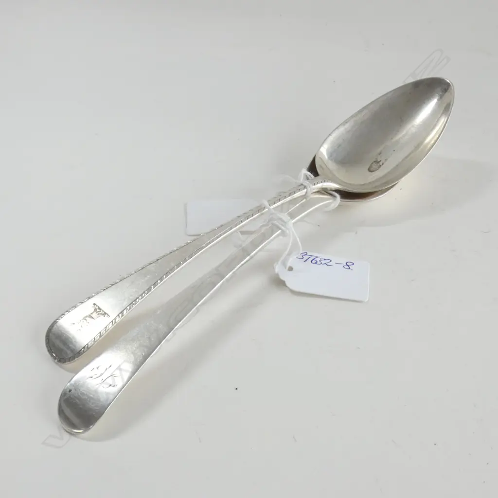 GEO.III SILVER BOTTOM MARKED TABLE SPOON 57gms. L.1780 BY AB  Image 1++