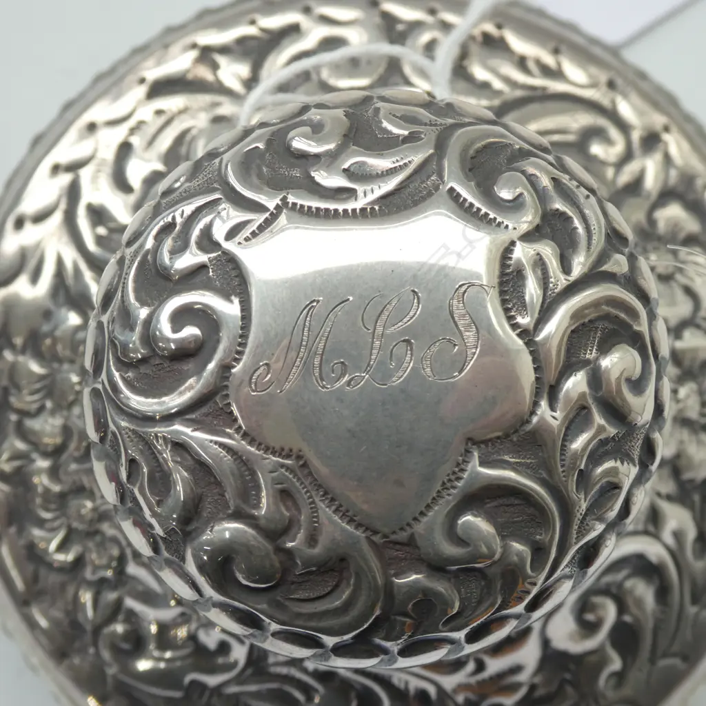 STERLING SILVER INKWELL BIRMINGHAM 1901 Image 1++