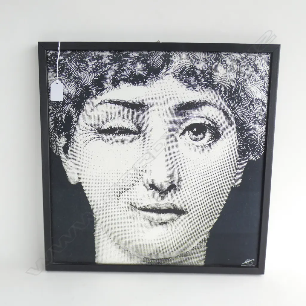 FORNASETTI WINK/TONGE IMAGE PRINTED ON FABRIC 390X390MM Image 1++