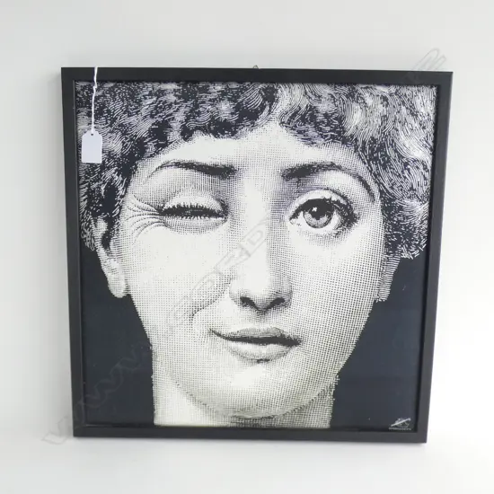 FORNASETTI WINK/TONGE IMAGE PRINTED ON FABRIC 390X390MM