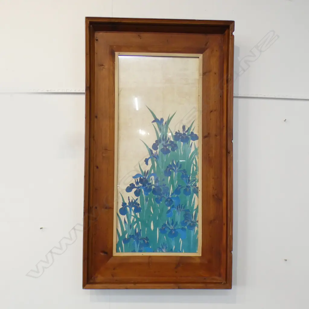 LARGE FRAMED BLUE IRIS PRINT 965x395mm Image 1++
