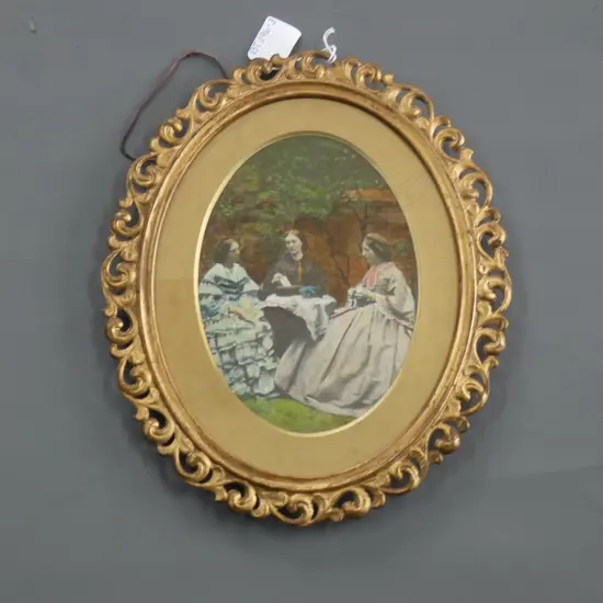 HAND COLOURED PHOTO IN GILT FRAME  295 X 345MM (INCL FRAME)