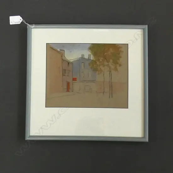  JOHN WEEKS - MIXED MEDIA STREET SCENE 180 X 230MM