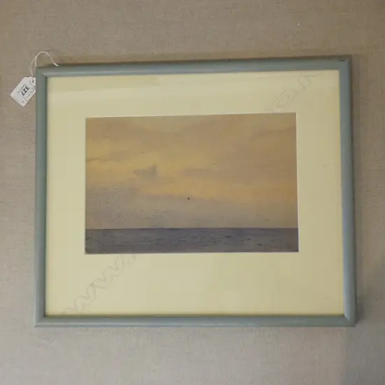 JOHN WEEKS - EARLY SEASCAPE W/C - SIGNED 165 x 250MM