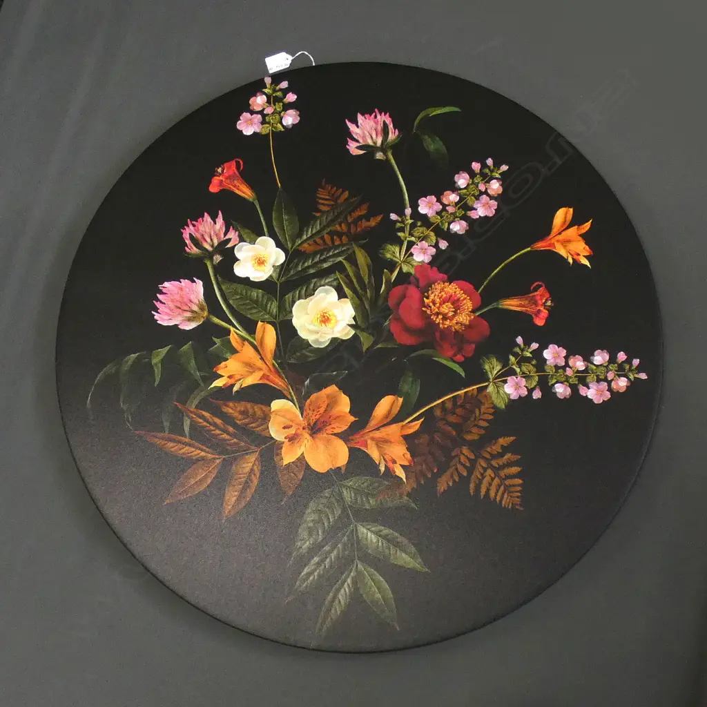 STILL LIFE PRINT ON CANVAS 800MM DIAMETER Image 1++