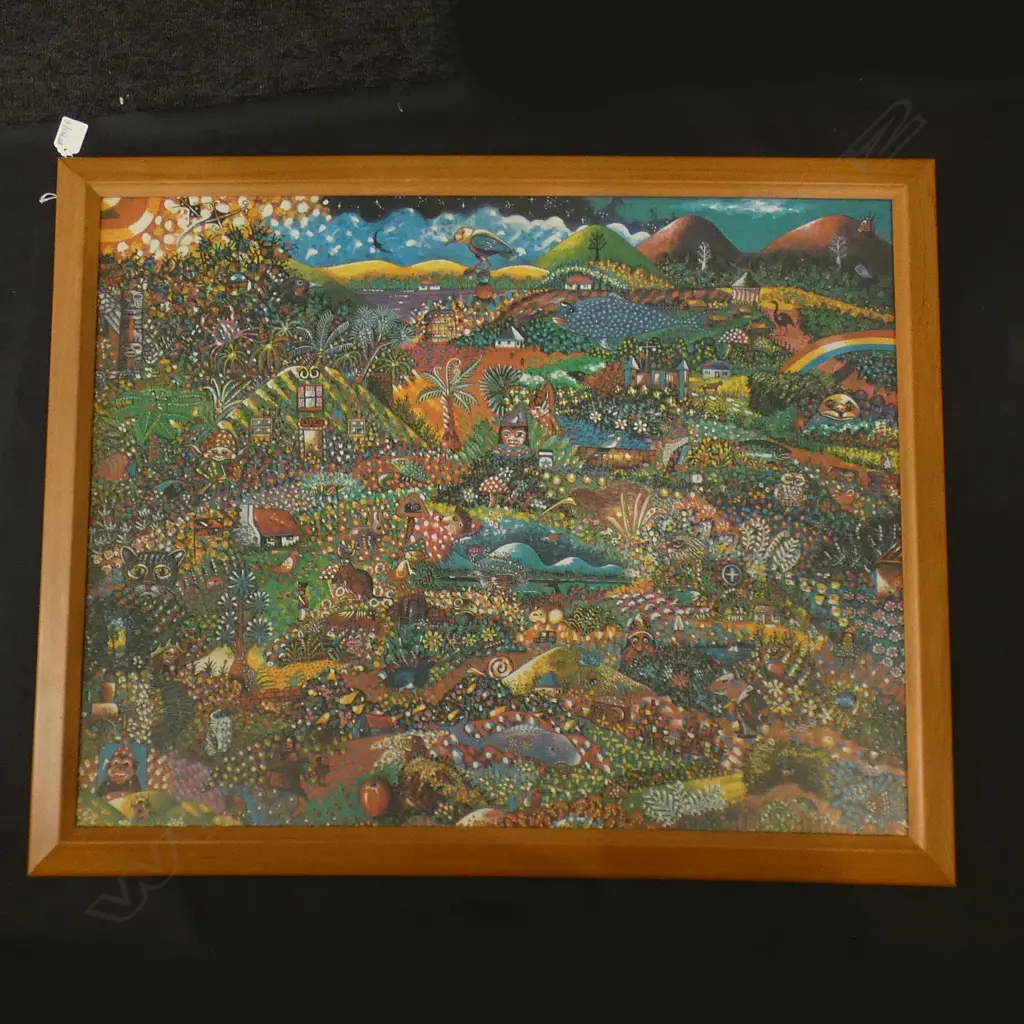 ALAN TAYLOR PACIFIC GARDEN PRINT TITLED & SIGNED VERSO 590x750mm Image 1++