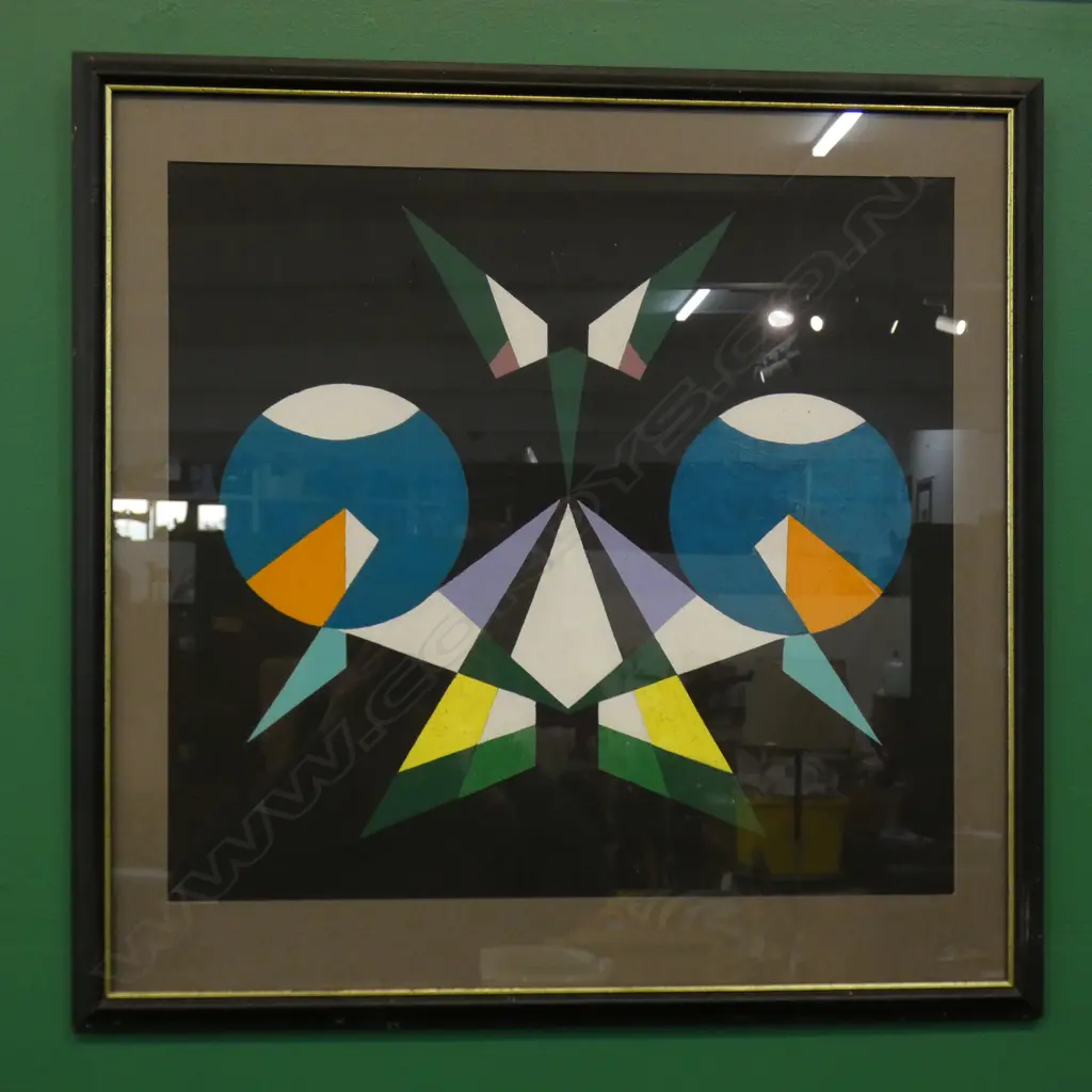 LLOYD HILLYER ABSTRACT ACRYLIC 460x500mm Image 1++