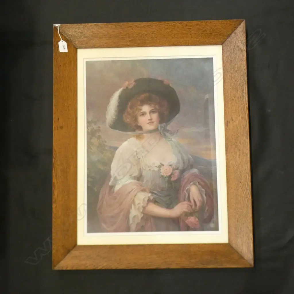 LATE VICTORIAN CHROMOLITHOGRAPH 'LITTLE MISS SNOWBALL' 520x370mm Image 1++