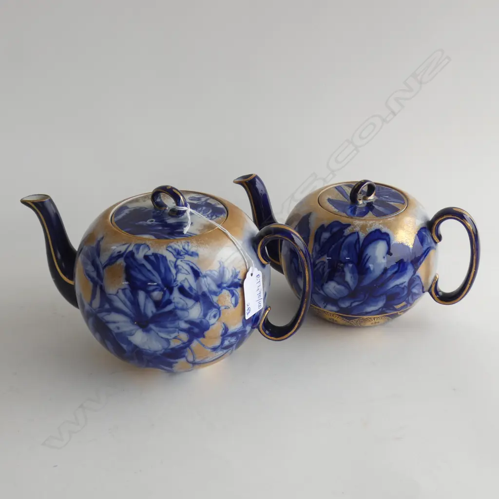 2 ROYAL DOULTON BLUE IRIS TEAPOTS (BOTH REPAIRED) Image 1++