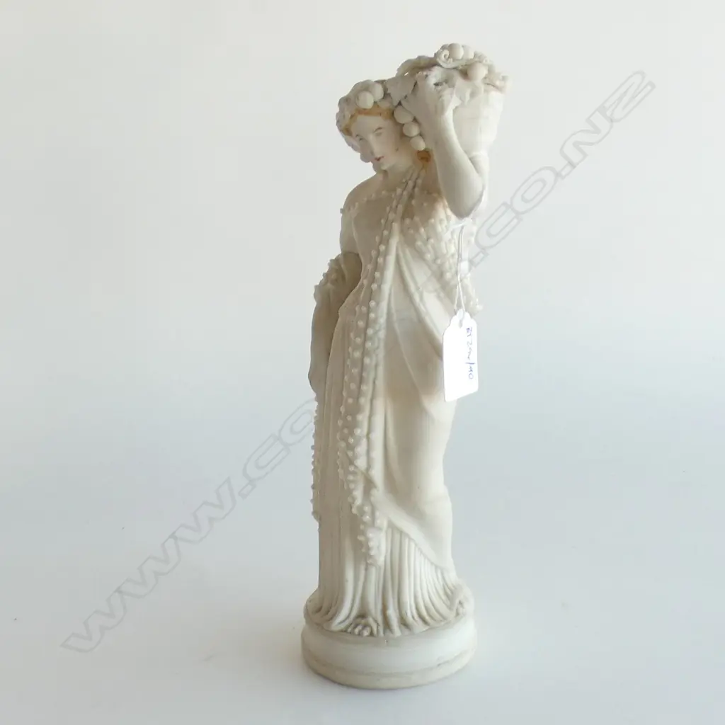 VICTORIAN PARIAN WARE FIGURINE OF A LADY 280 MM Image 1++