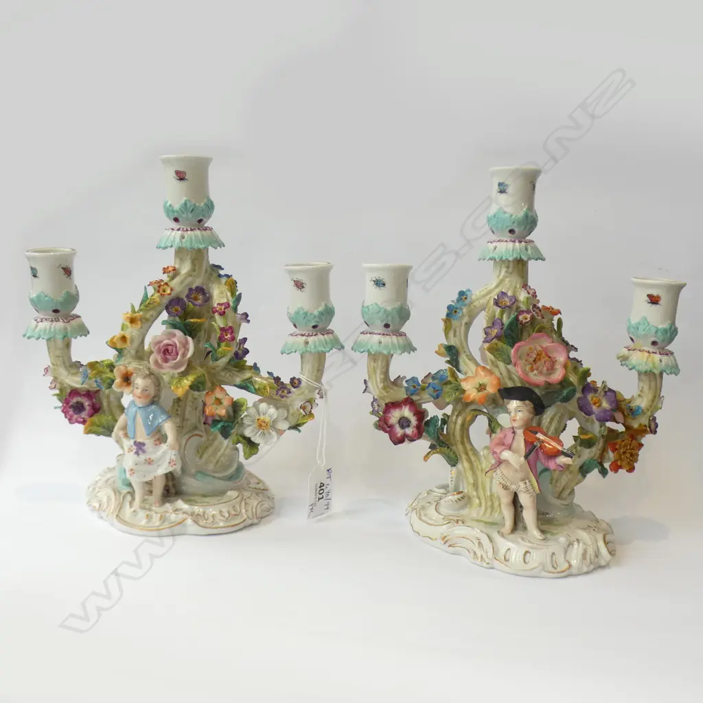 PR DRESDEN STYLE TABLE  CANDELABRAH H.215mm a/f Image 1++