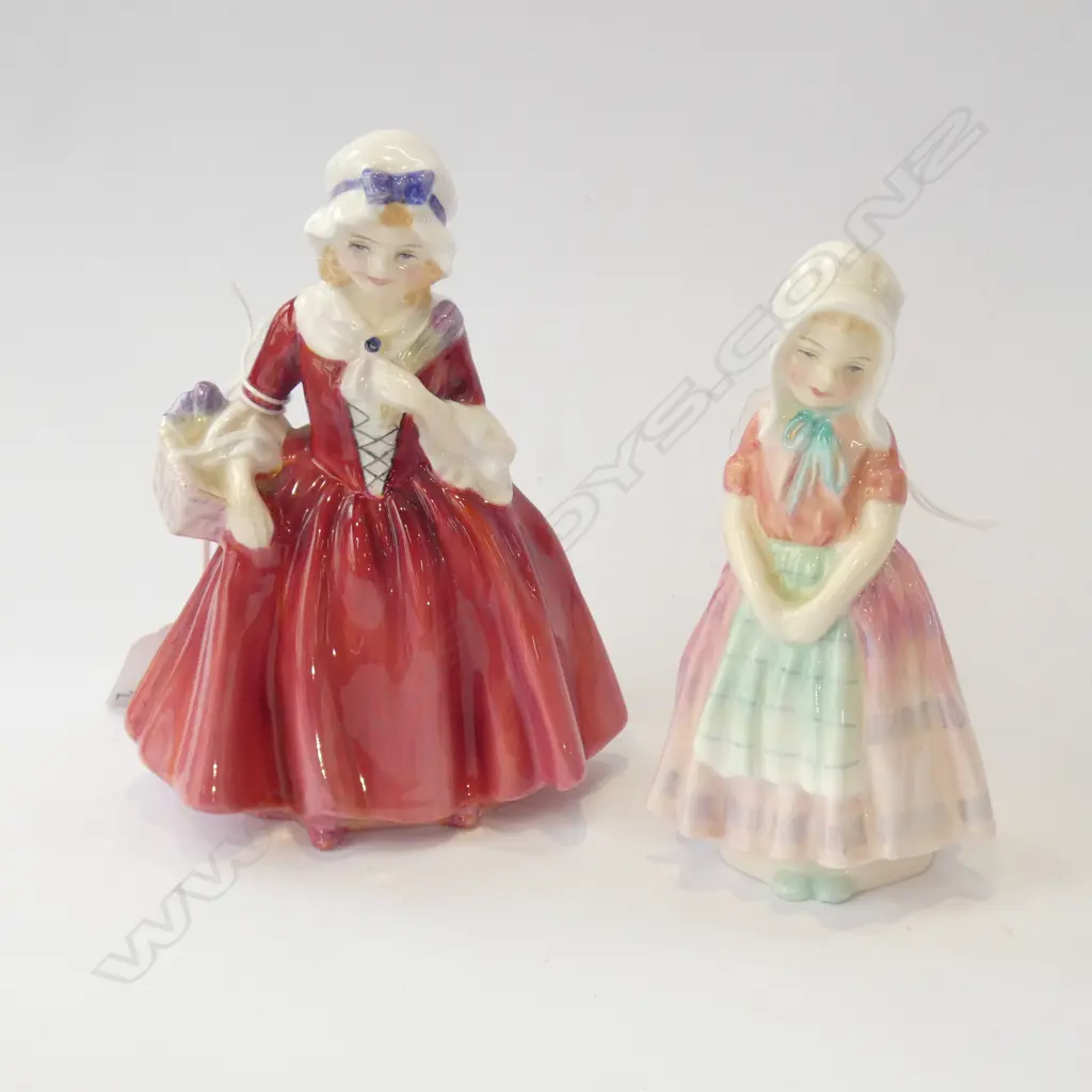 2 ROYAL DOULTON FIGURINES; 'TOOTLES' (H115MM) & LAVINIA (H135MM) Image 1++