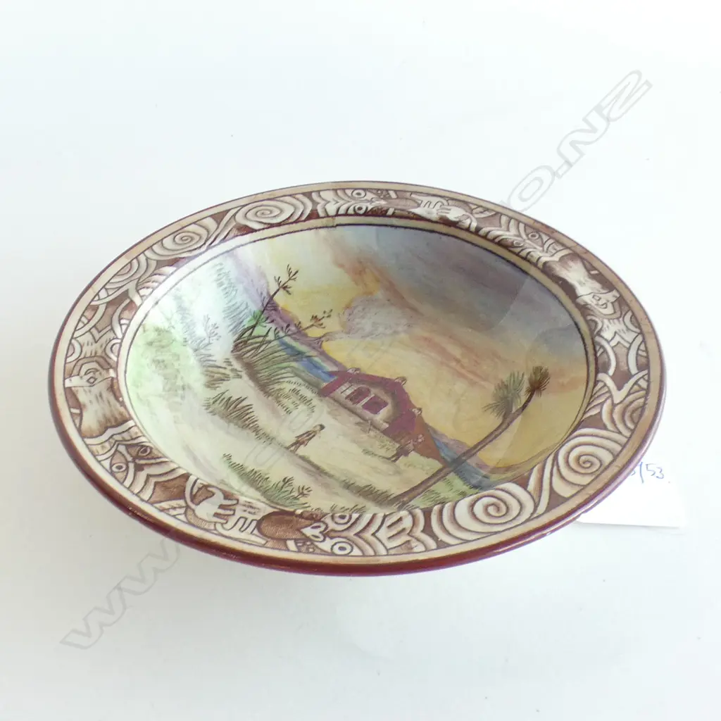 GRIMWADES 'MAORILAND' HAND PAINTED BOWL 160mm dia Image 1++