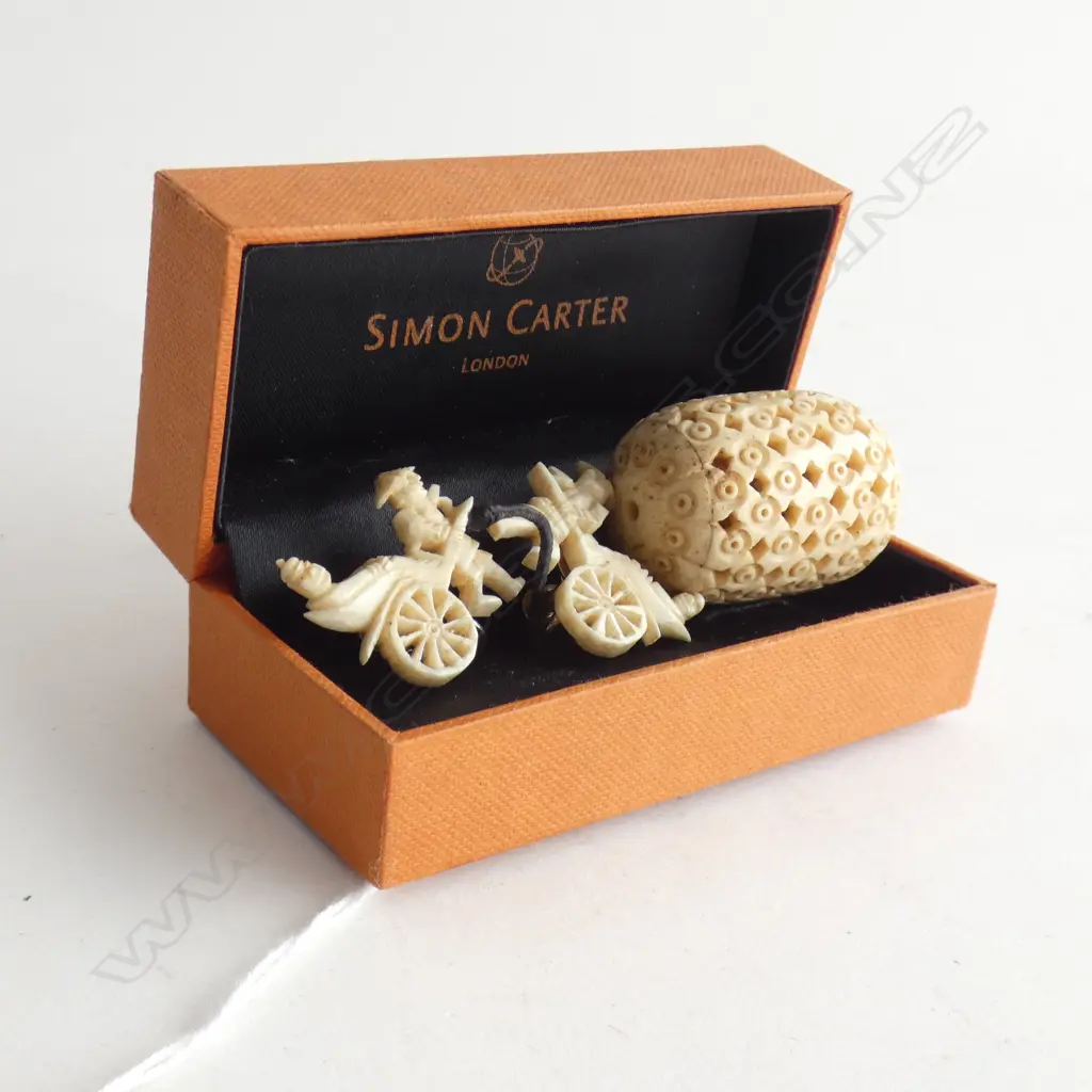 IVORY CLIP ON EARRINGS AND SMALL CRICKET CAGE? Image 1++