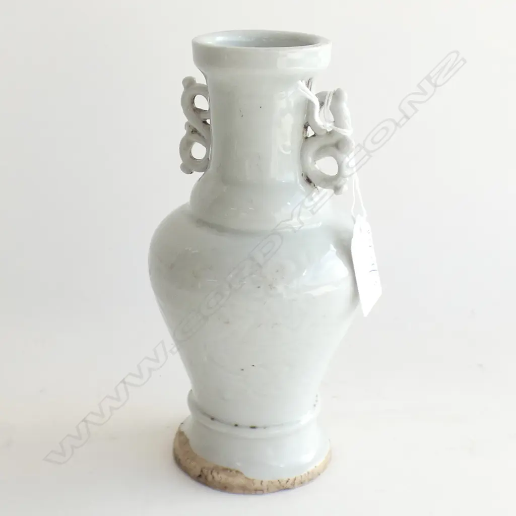 OLD CHINESE QINGBAI VASE (SCROLL HANDLES) Image 1++