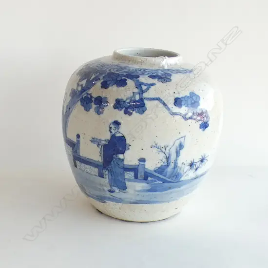 B/W CHINESE GINGER JAR H.250mm