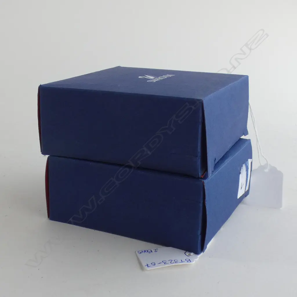 TWO SWAROVSKI CRYSTAL FISH; CATUMBELA LT SAPPHIRE & CROTONE FIRE OPAL (L83MM) BOTH IN ORIGINAL BOXES W SLEEVES Image 1++