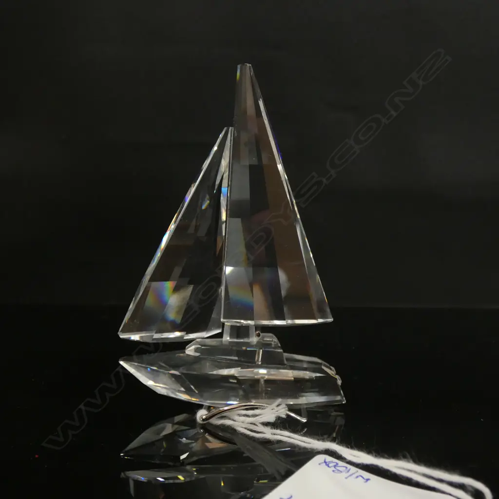 SWAROVSKI CRYSTAL SAILBOAT (7473) H 90MM WITH BOX & CERTIFICATE Image 1++