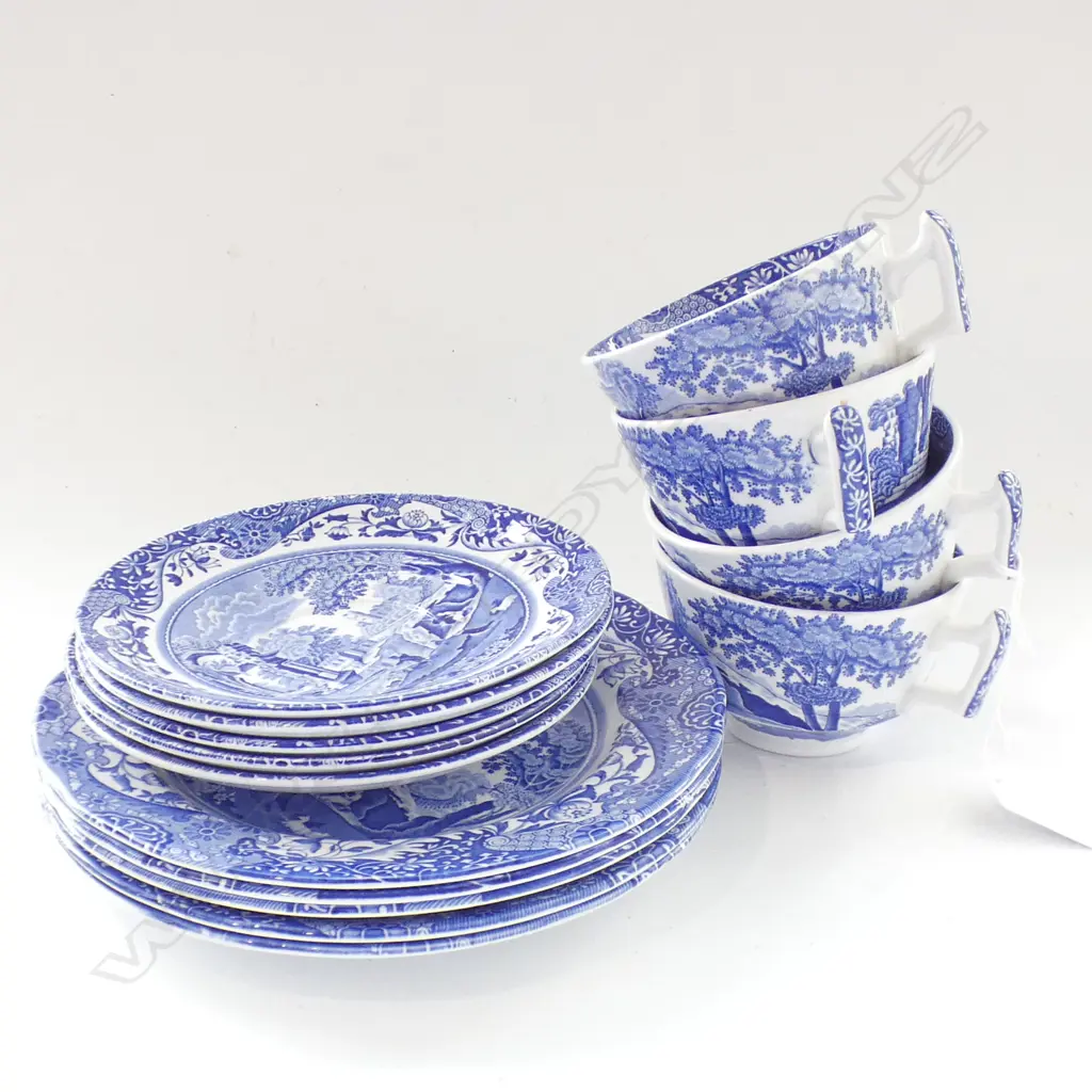 4 SPODES ITALIAN TRIOS + EXTRA PLATE & SAUCER Image 1++