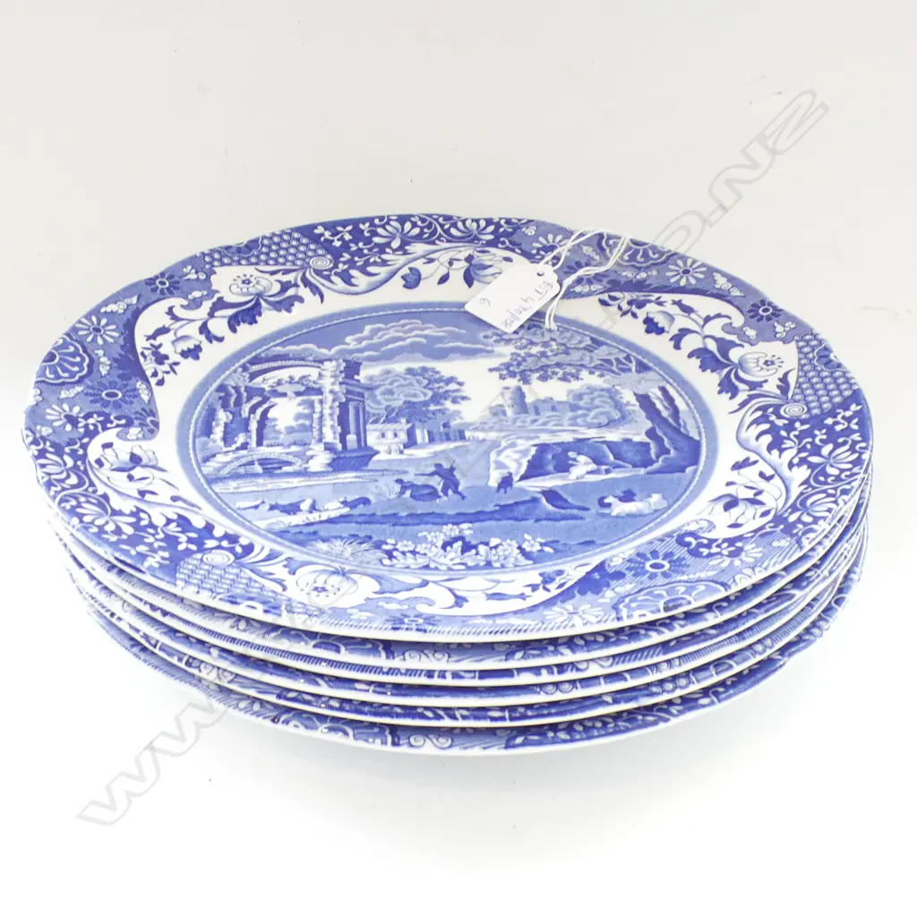 6 SPODE ITALIAN DINNER PLATES 265mm dia Image 1++