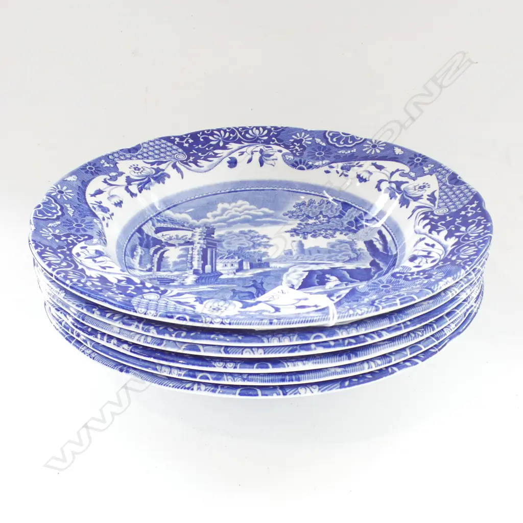 6 SPODE 'ITALIAN' SOUP BOWLS 230mm dia Image 1++