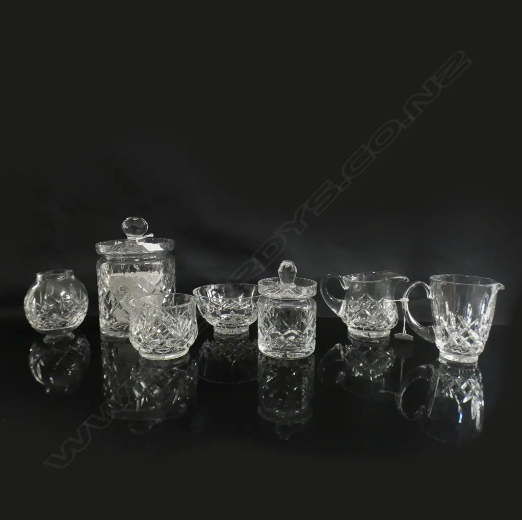 7 PCES ASST. CRYSTAL INCL. 3 WATERFORD Image 1++