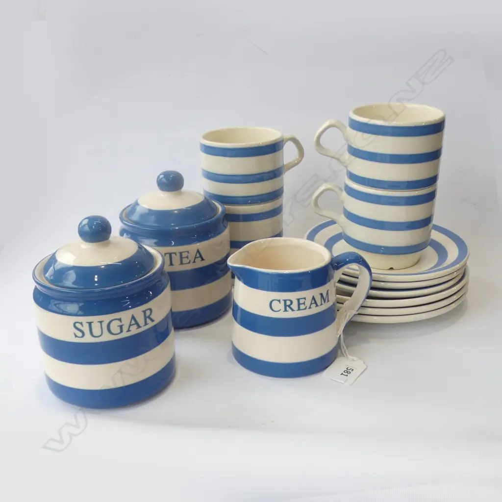 13 PCE CORNISH WARE STYLE TEA SET Image 1++