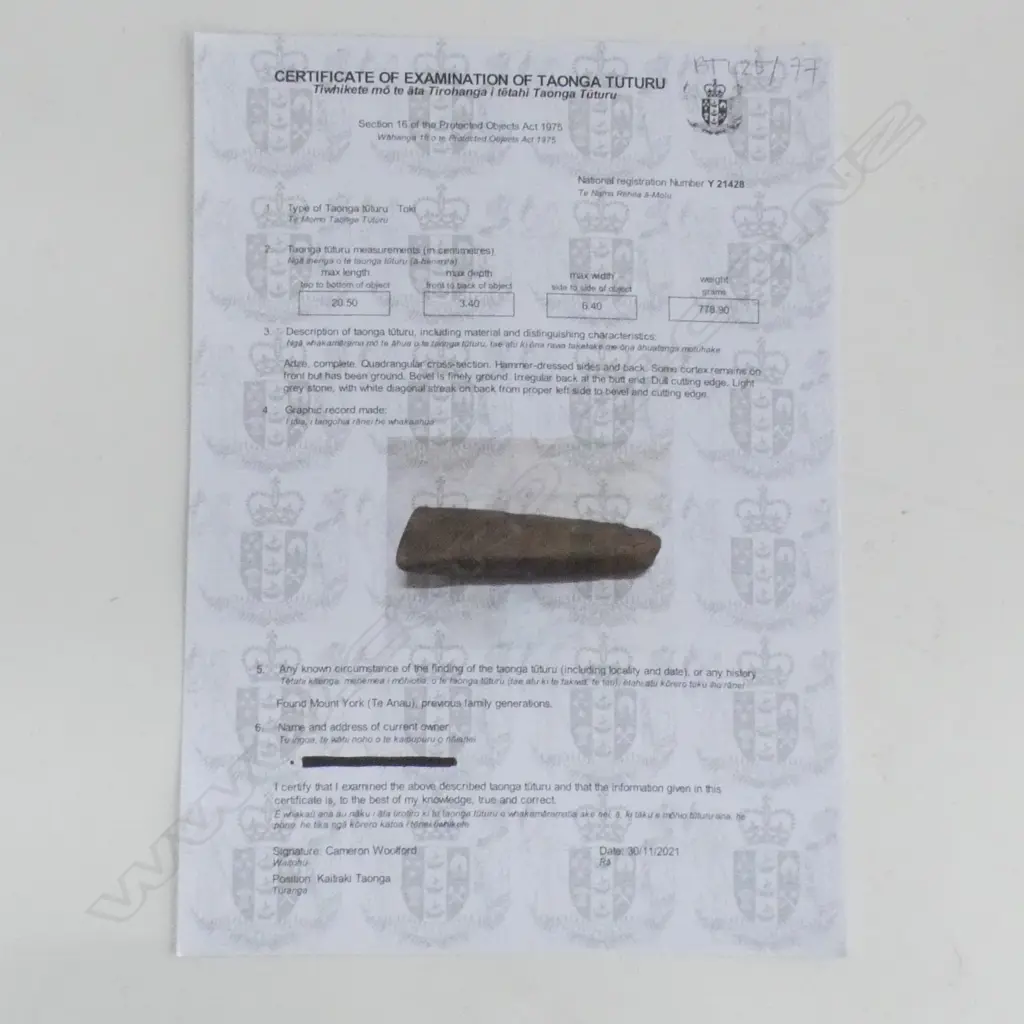Y21428 LARGE TOKI (STONE ADZE) L.205mm Image 1++