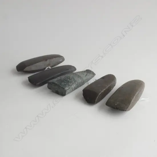 Y21402, 406, 411, 417, 434; 5 TOKI (STONE ADZES)
