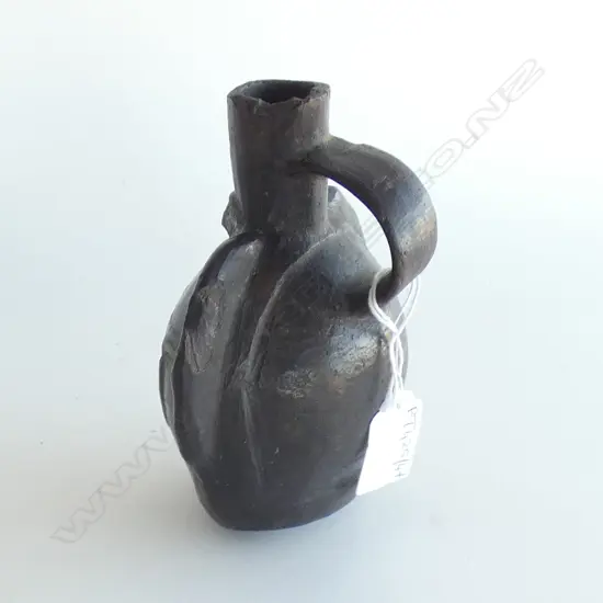 INCAN PRE-COLUMBIAN POTTERY ANTHROPOMORPHIC FLASK H.130mm