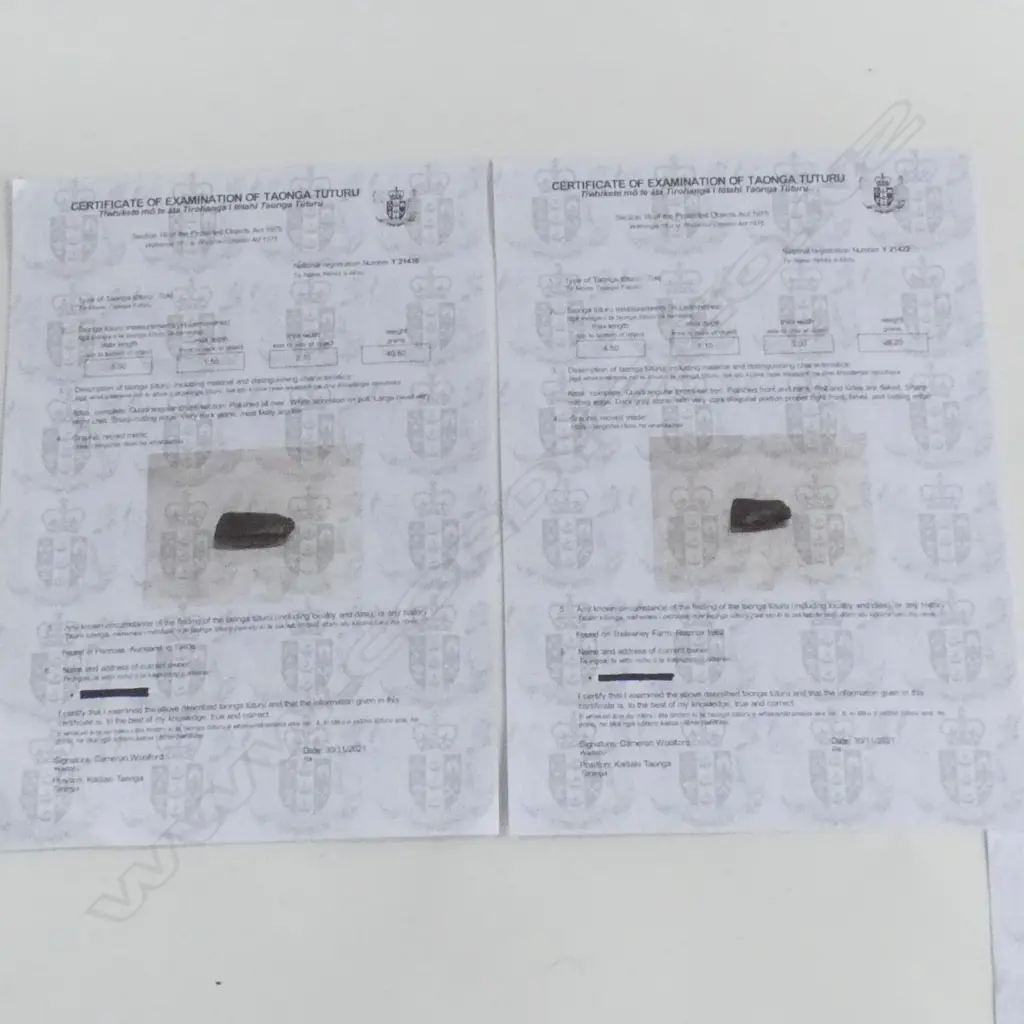 Y21422, Y21436, Y21437 & Y21438; 4 SMALL TOKI (STONE ADZES) Image 1++