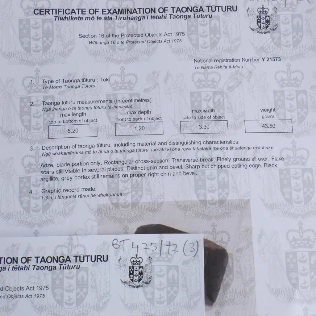 Y21567 + Y21572 + Y21573; 3 TOKI (STONE ADZES) Image 1++
